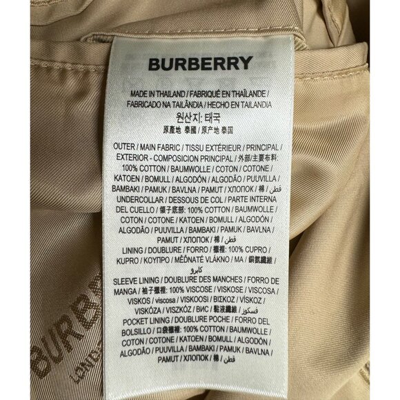 Burberry Men’s "Britton" Mid Length Trench Coat In Soft Fawn US44 - Picture 11 of 13